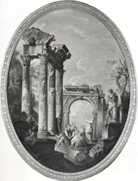 Museum of Fine Arts, Boston — Capriccio: Roman Ruins with a Statue of Hercules. Pannini — insieme